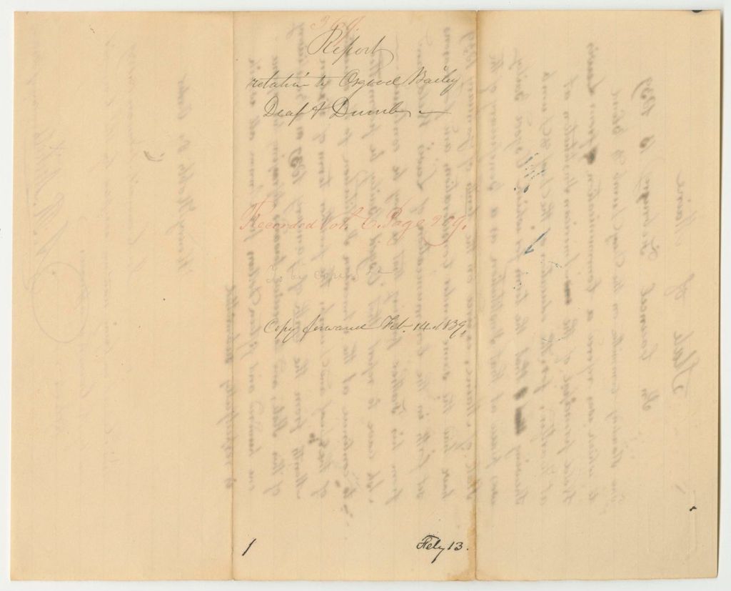 Miniature of Report 369: Report Relative to Osgood Bailey, Deaf and Dumb, Allowing Him to Continue at the American Institute