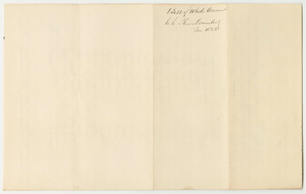 Miniature of Bills of Cost at the Court of Common Pleas in Kennebec County, December Term 1838