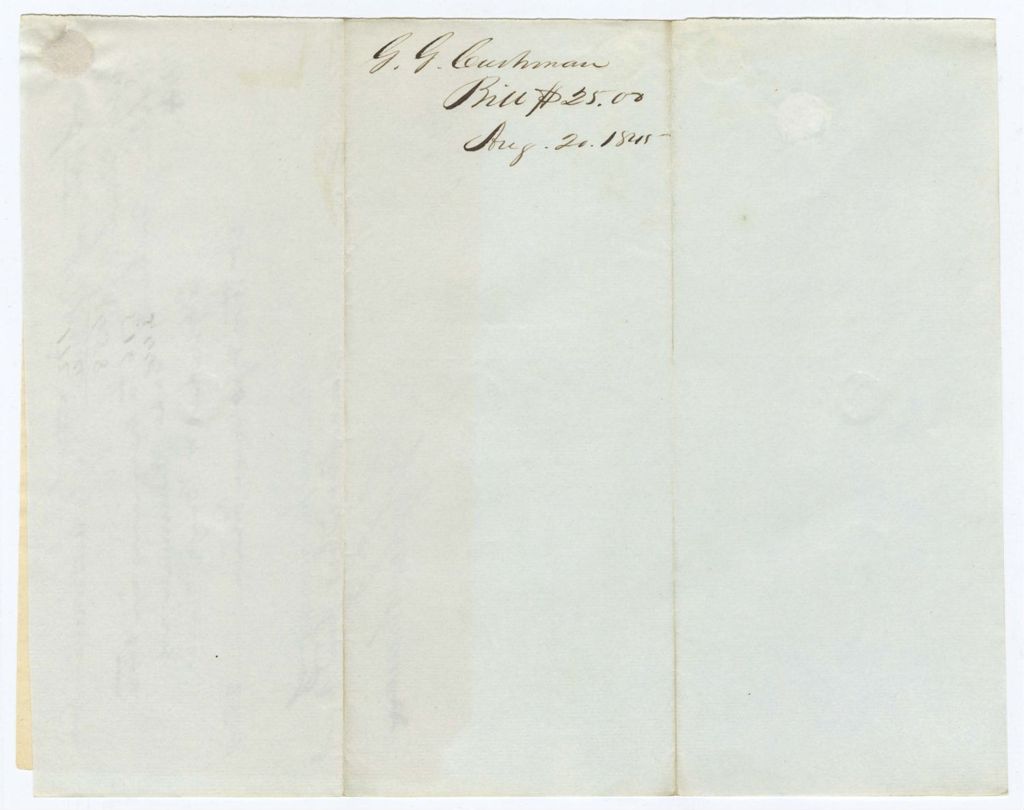 Miniature of Voucher 1: G. G. Cushman
