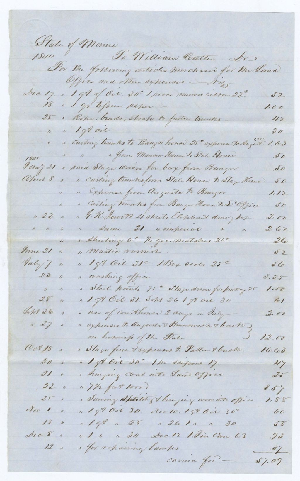 Miniature of Voucher 20: William Cutter