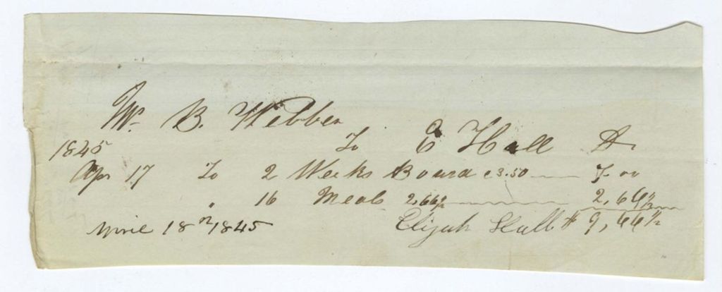Miniature of Voucher 17: J. Webber Sub-Voucher 7: B. Webber Sub-Voucher 1: B. Hall
