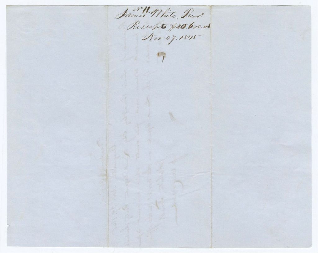 Miniature of Treasurer James White, Receipt 11