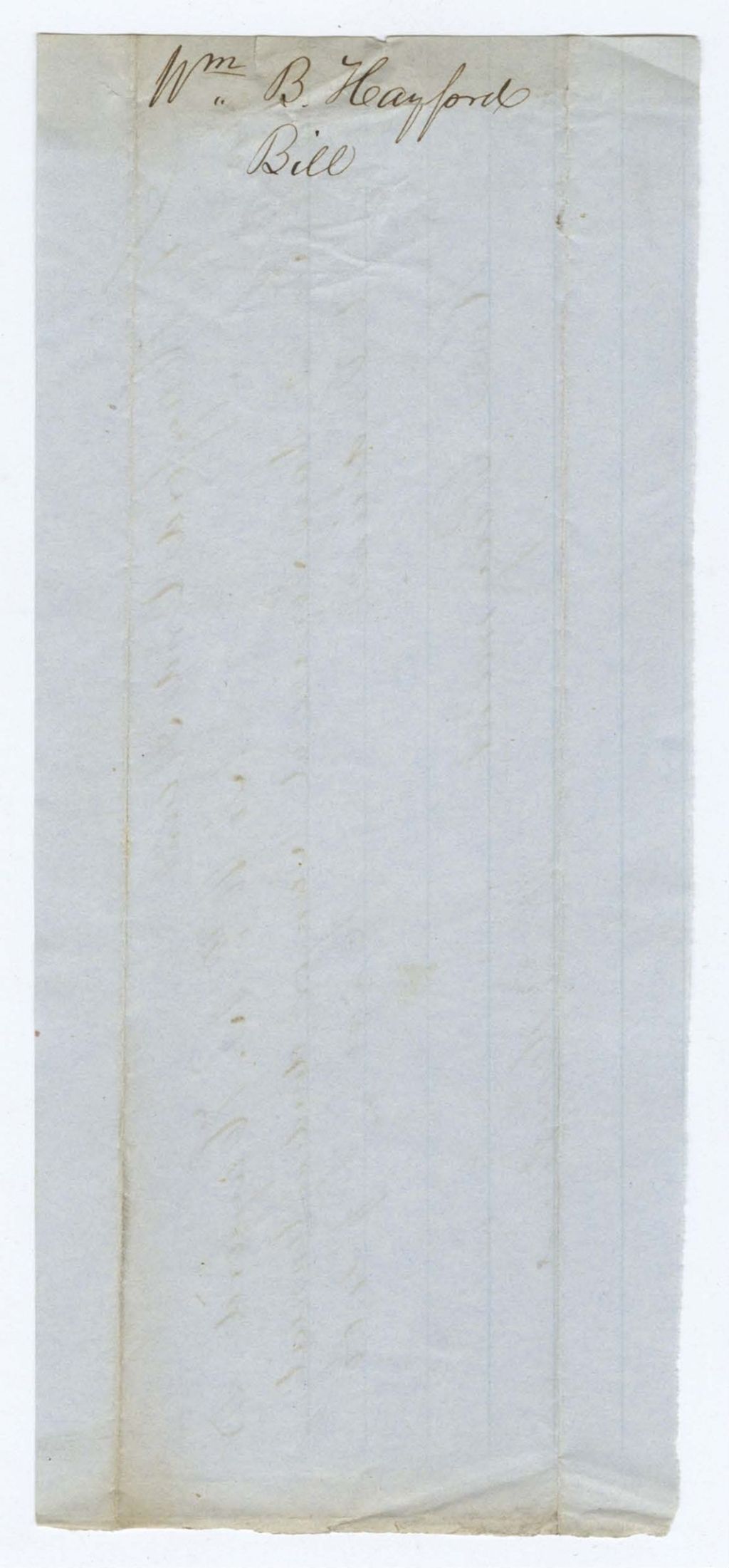 Miniature of Annuity: W. B. Hayford, Bill for Services