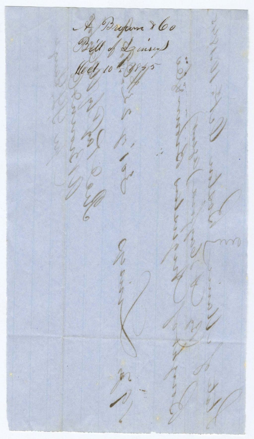 Miniature of Indian Fund (Page 28): A. Brown, Bill of [Linseys?]