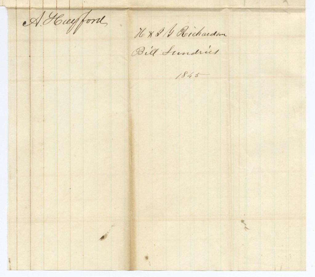 Miniature of Indian Fund (Page 31): H. and J. G. Richardson, Bill of Sundries