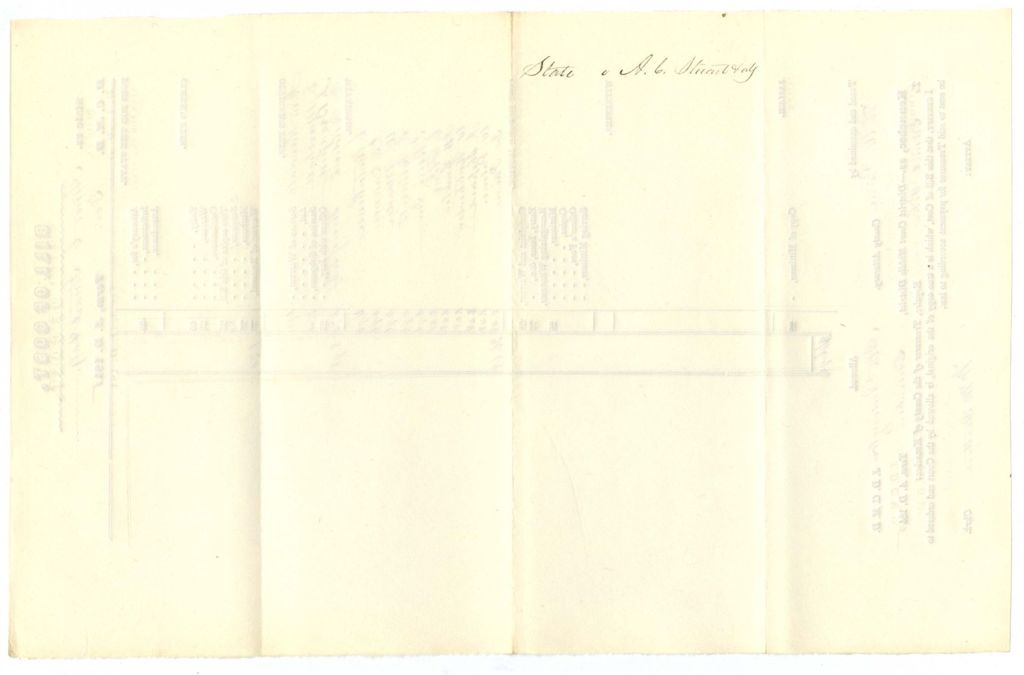 Miniature of Bill of Cost, State v. Amos C. Stuart et al