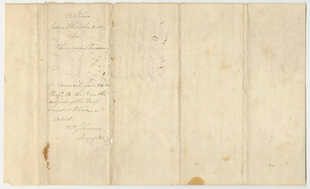 Miniature of Petition of Jesse Black and Others for Admission of Plummer Turner to the American Asylum at Hartford