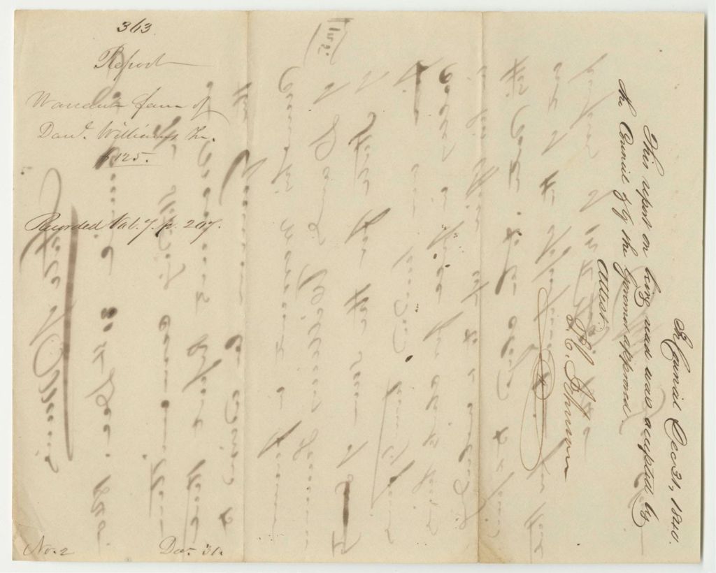 Miniature of Report 363: Report on the Warrant in Favor of Daniel Williams, State Treasurer, for Clerk Hire