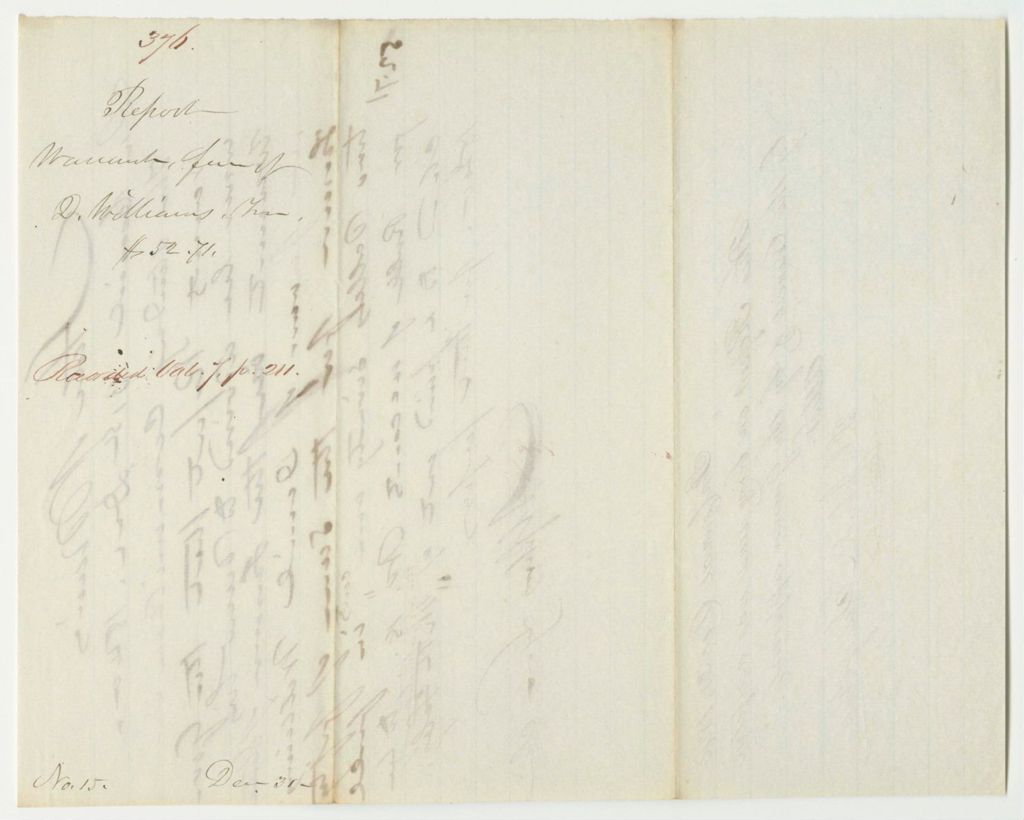 Miniature of Report 376: Report on the Warrant in Favor of Daniel WIlliams, State Treasurer