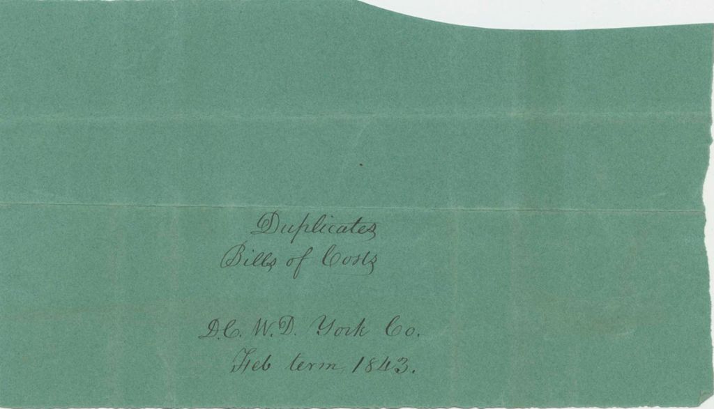 Miniature of Duplicate Bills of Costs