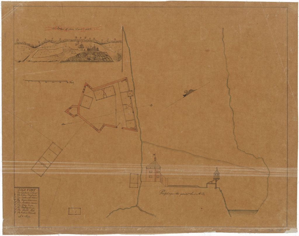 Miniature of BMC 50--The Prospect of Saco Fort, 1699