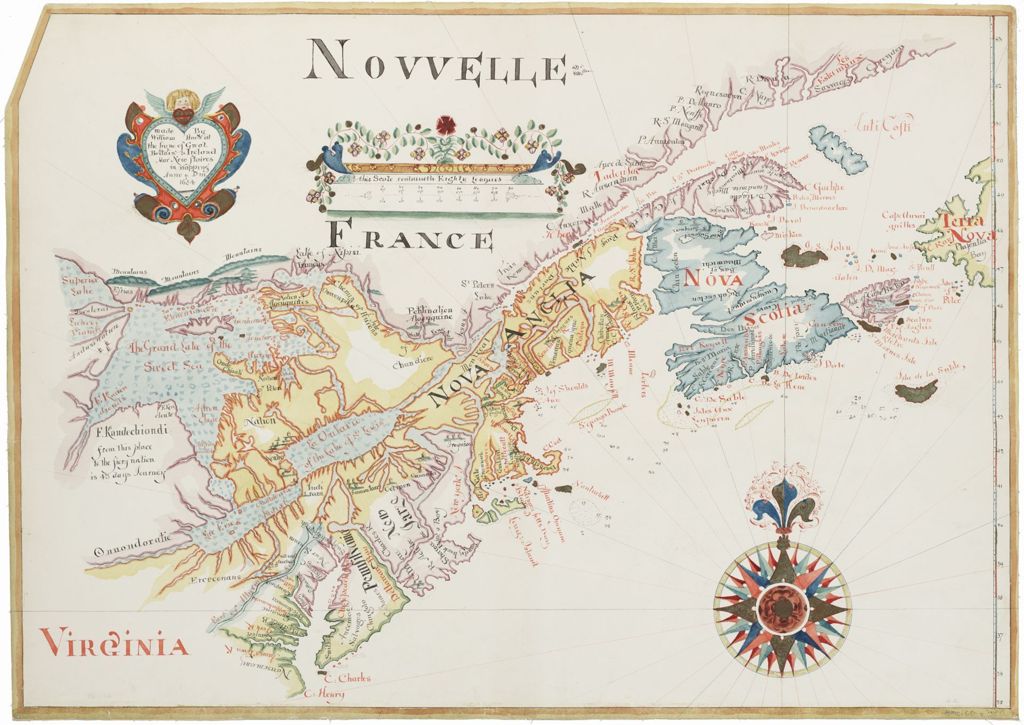 Miniature of BMC 60--Nouvelle France, Nova Anglia, Nova Scotia, and Virginia, 1684