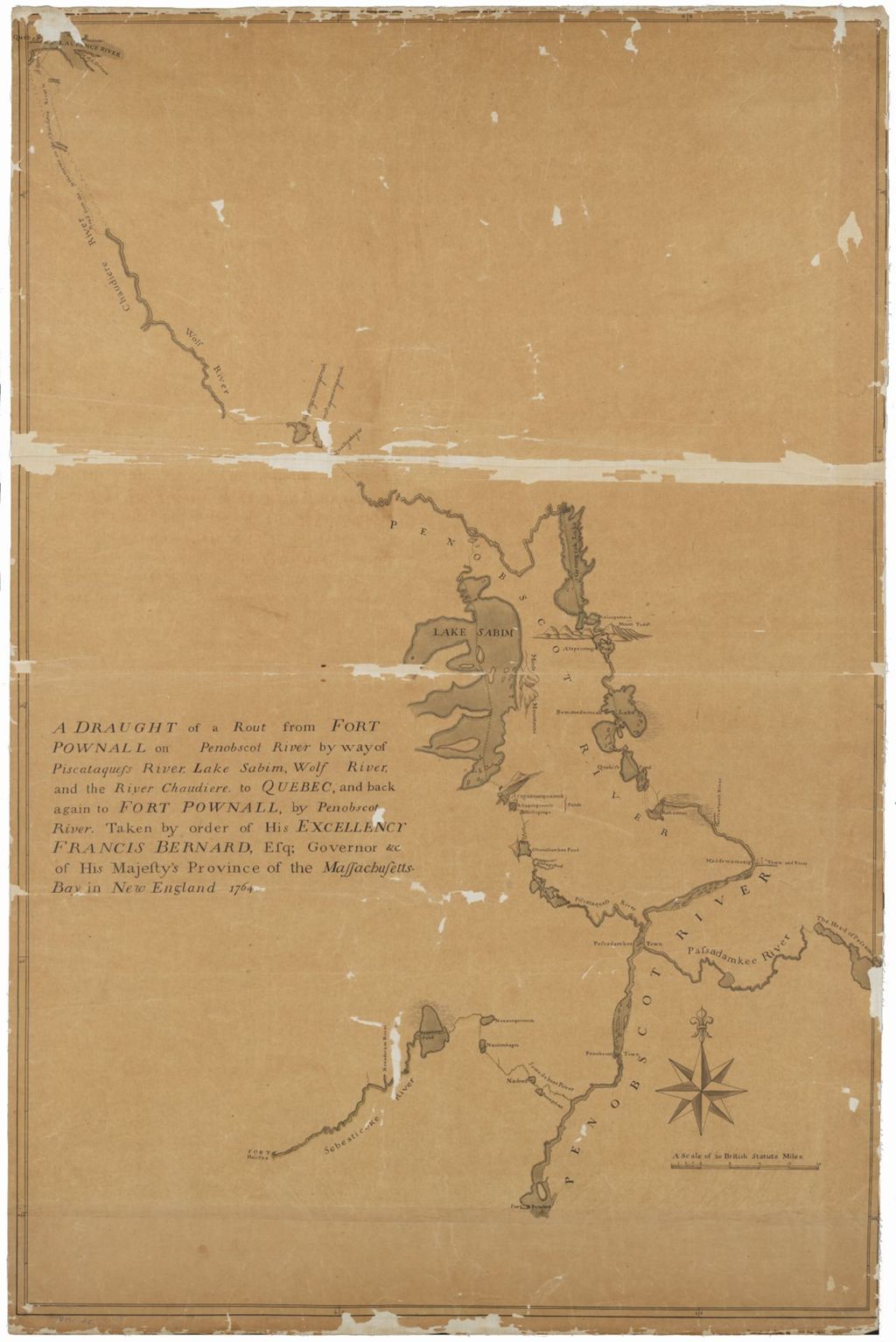 Miniature of BMC 67--Route from Fort Pownal to Quebec, 1764