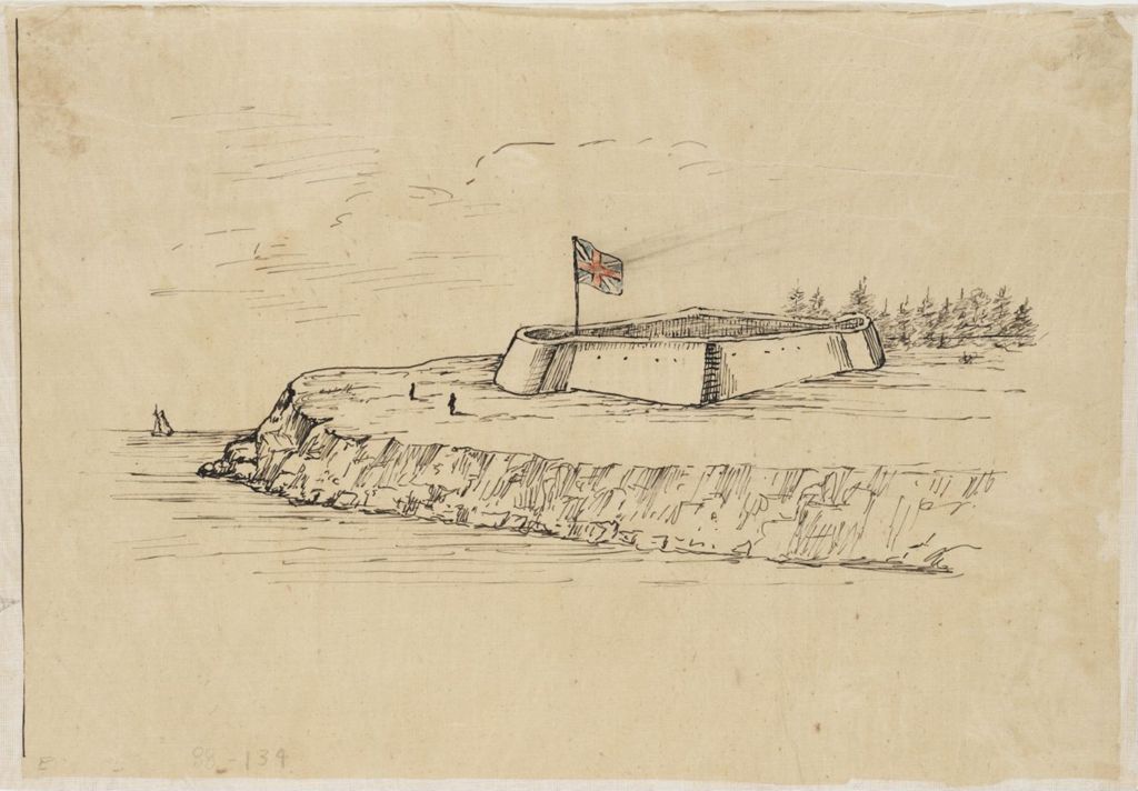 Miniature of BMC 78--Sketch of unidentified British fort