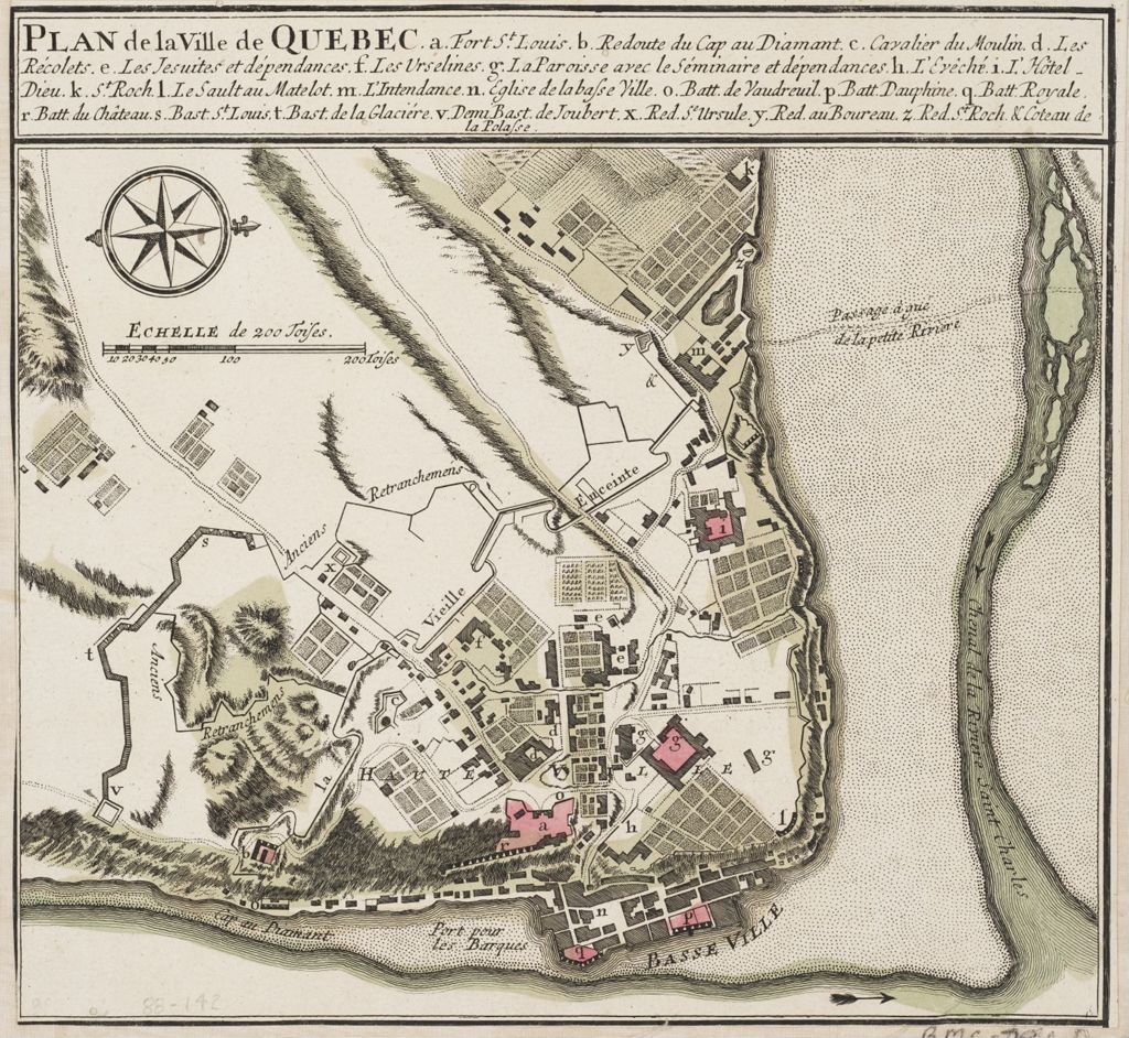 Miniature of BMC 79A--Plan de la Ville de Quebec, circa 1764