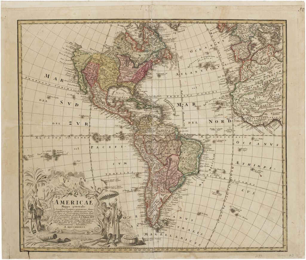 Miniature of BMC 23--Americae Mappa generalis, circa 1746
