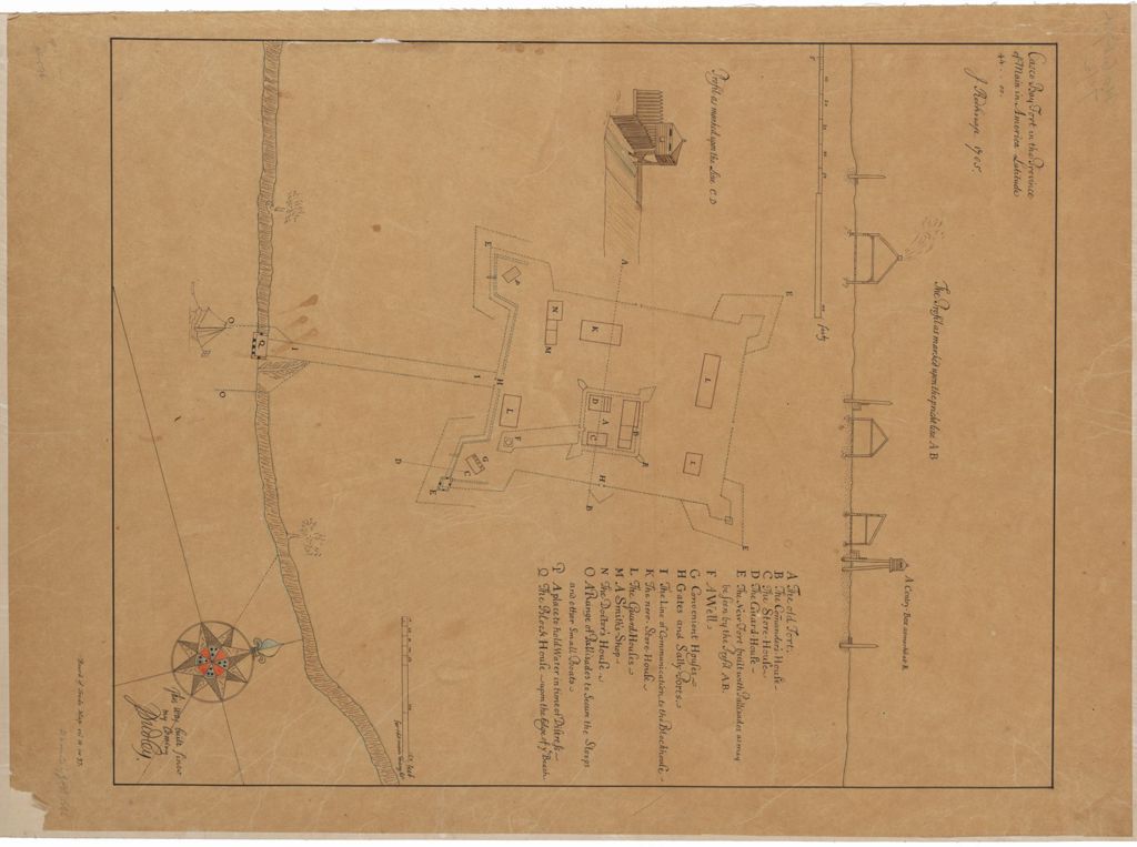 Miniature of BMC 31--Casco Bay Fort in the Province of Main[e] in America, 1705