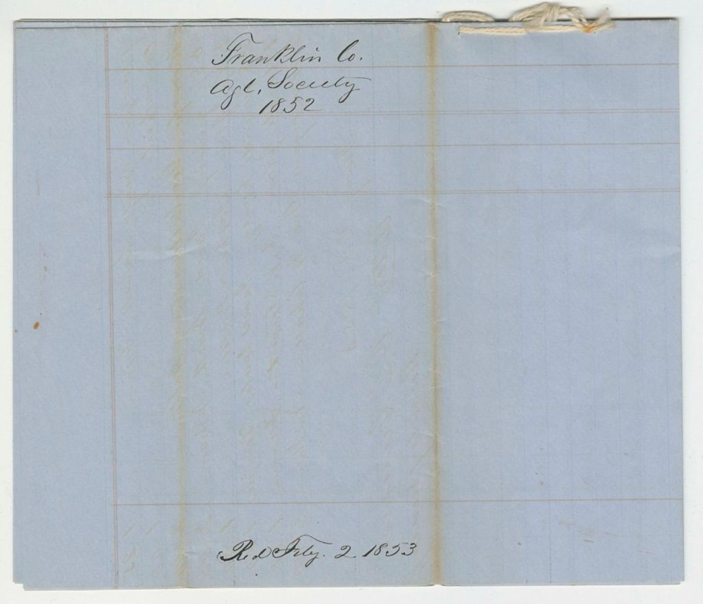 Miniature of 1852 Annual Returns