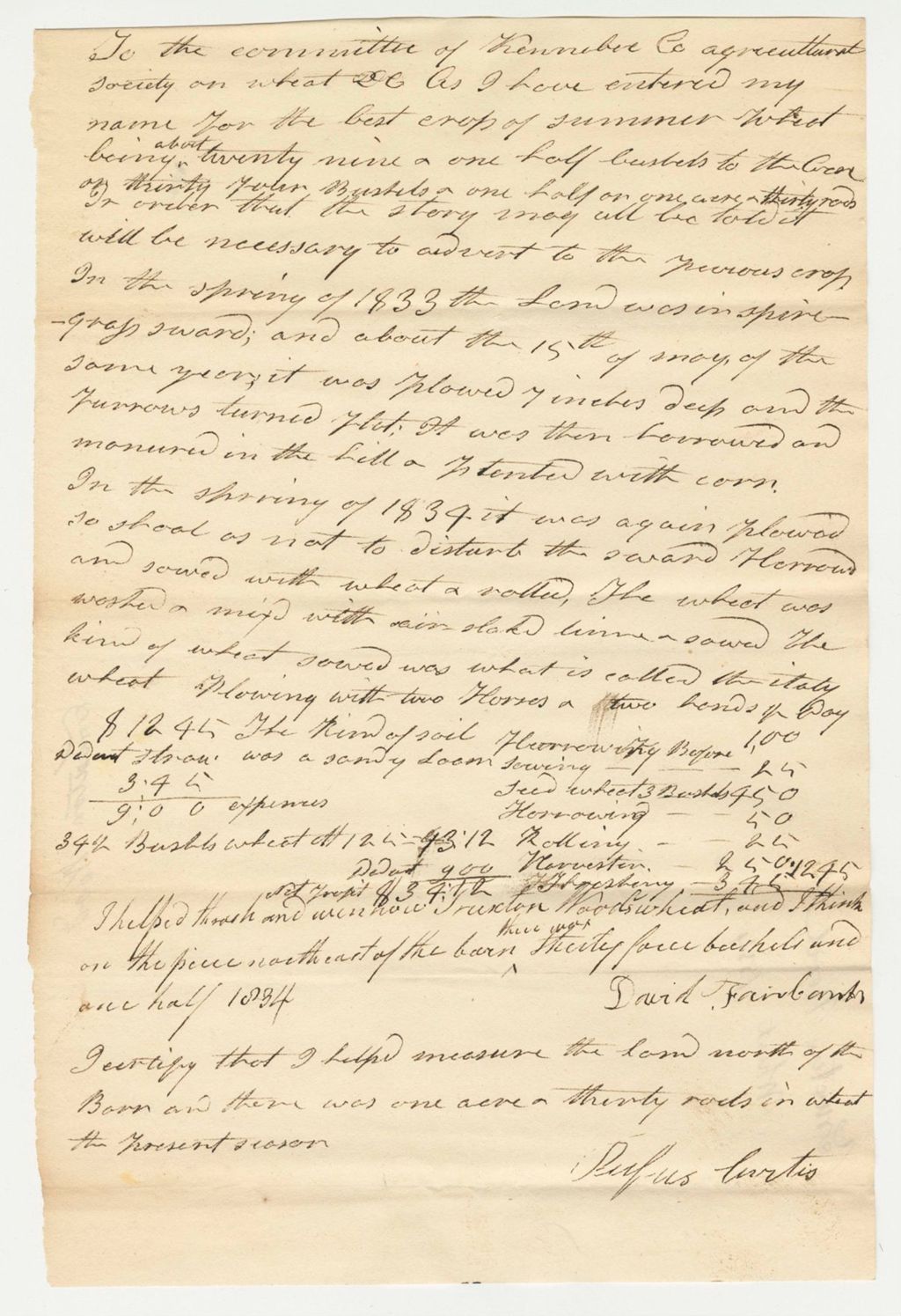Miniature of Statement of Traxton Wood on Wheat