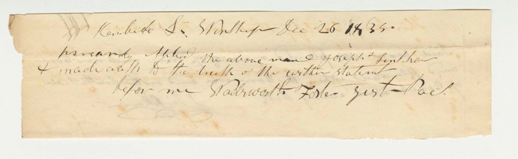 Miniature of Statement of Joseph Tinkham on Corn