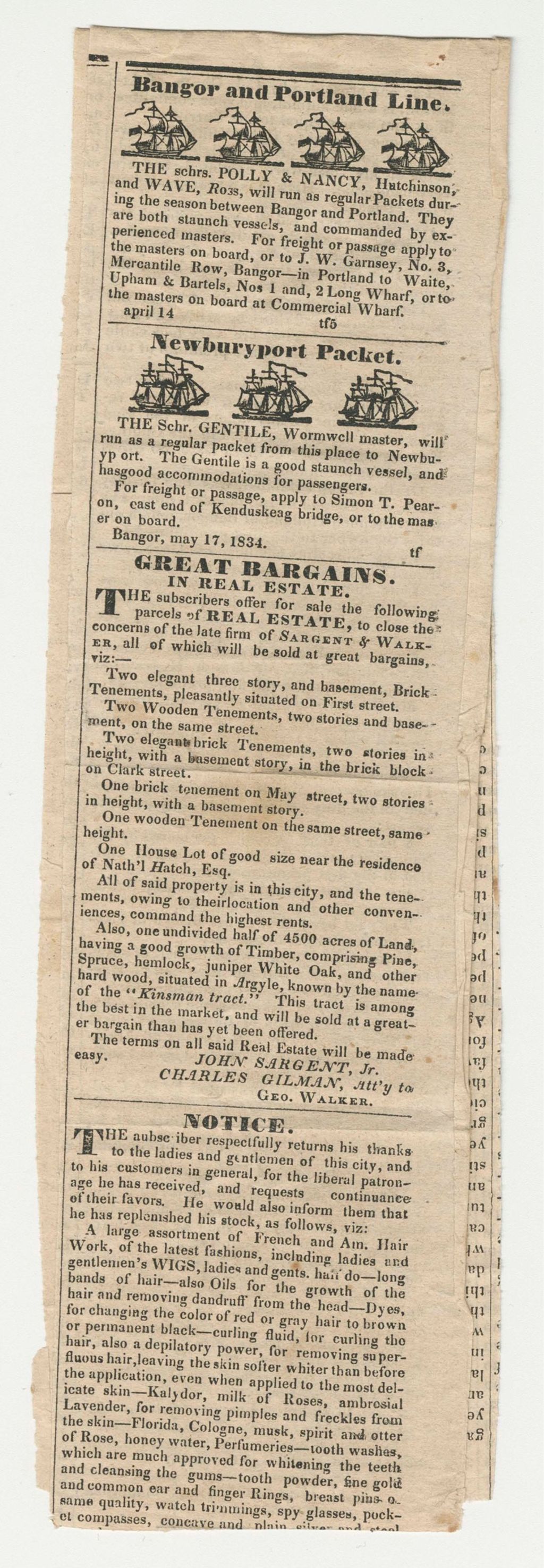 Miniature of Newspaper Clipping of Penobscot Agricultural Society Cattle Show and Fair