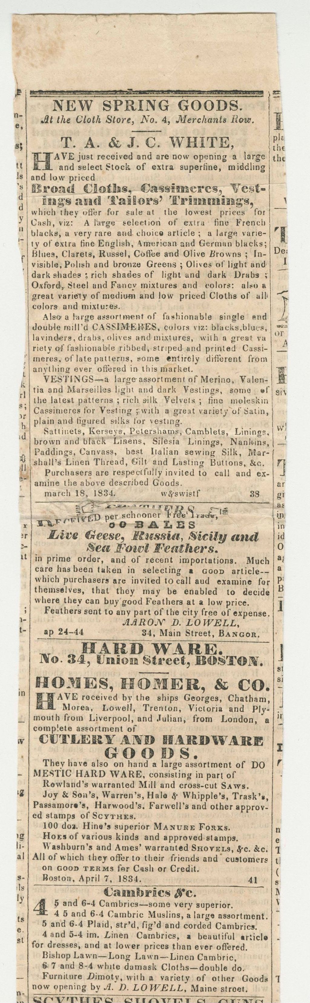 Miniature of Newspaper Clipping of Penobscot Agricultural Society Exhibition