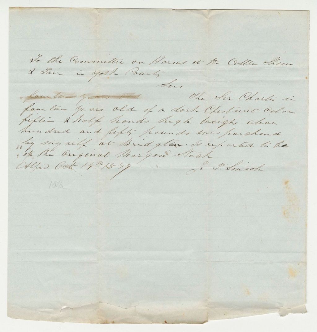 Miniature of Description on Lincoln Horse
