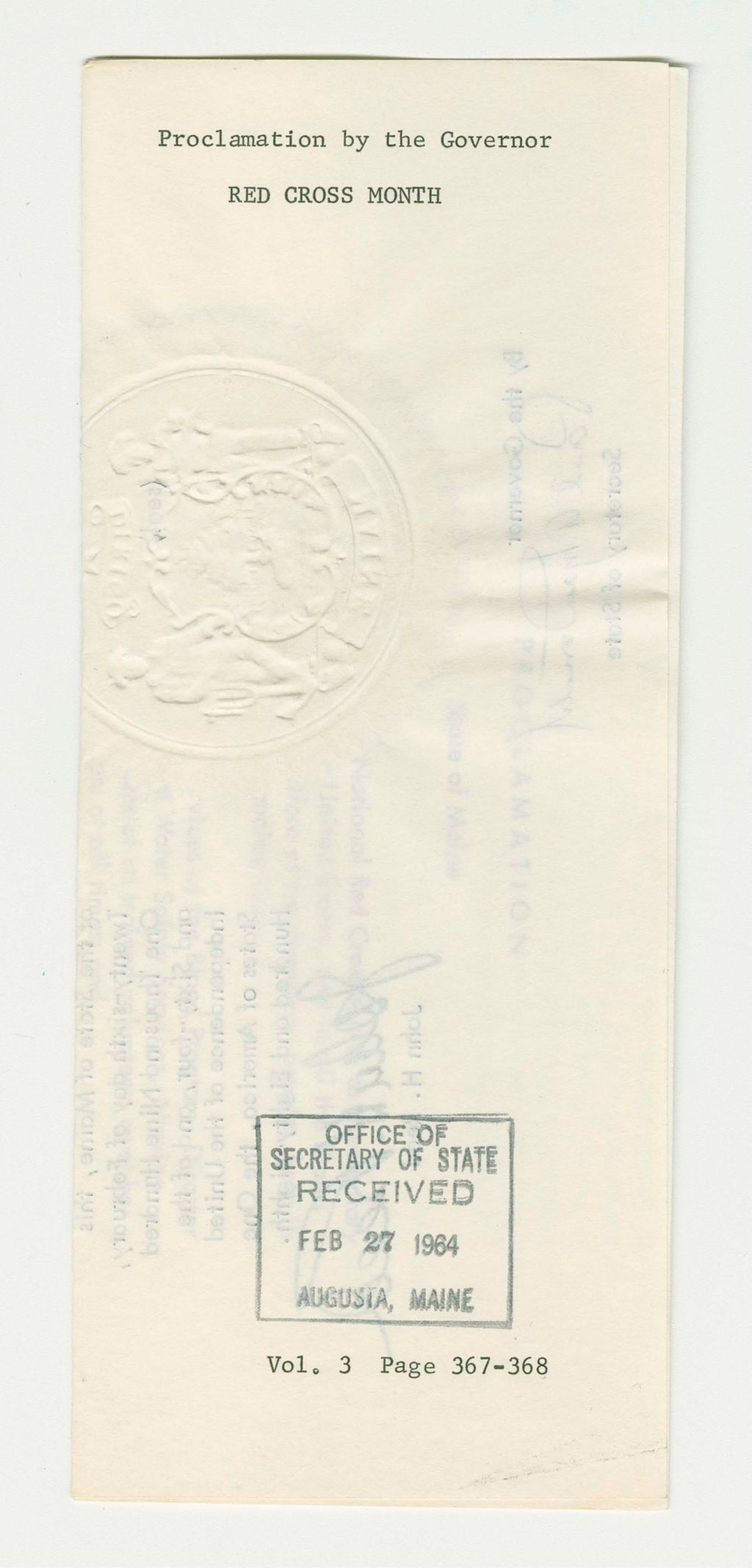 Miniature of Red Cross Month Proclamation