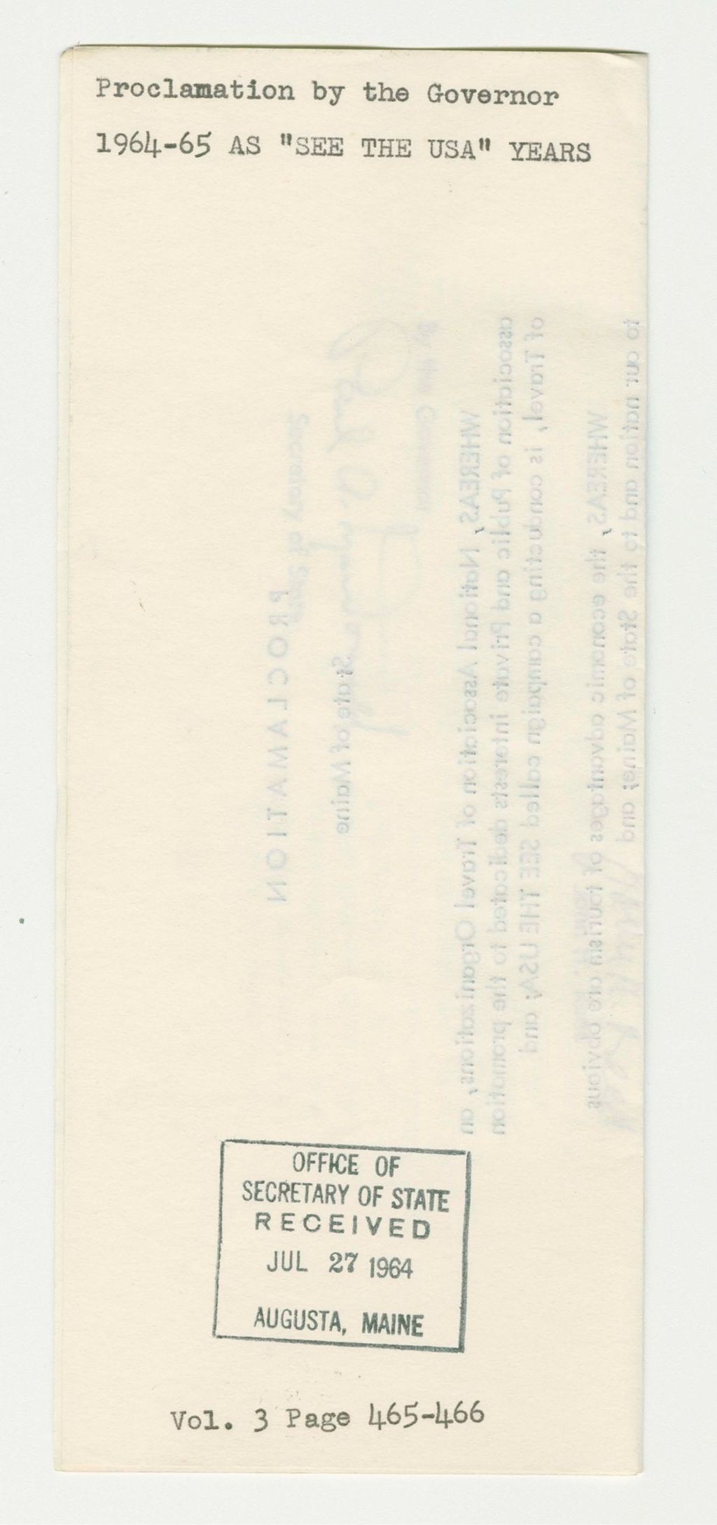 Miniature of 1964-65 as "See the USA" Years