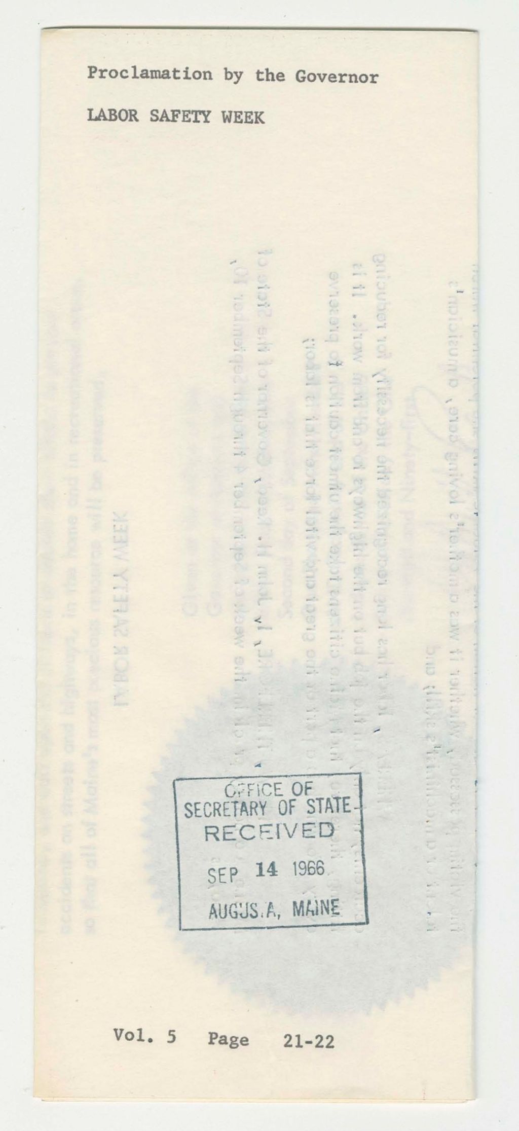 Miniature of Labor Safety Week