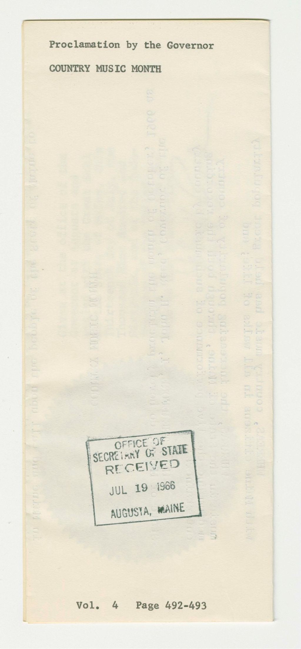 Miniature of Country Music Month Proclamation