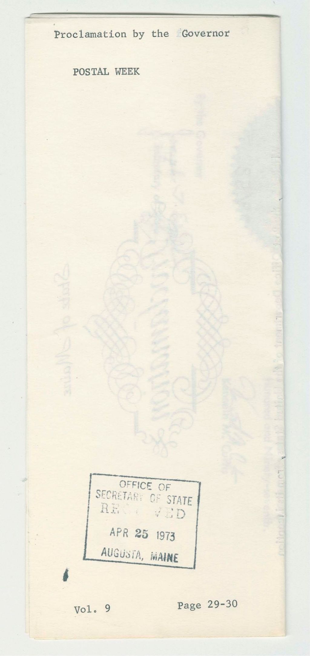 Miniature of Postal Week