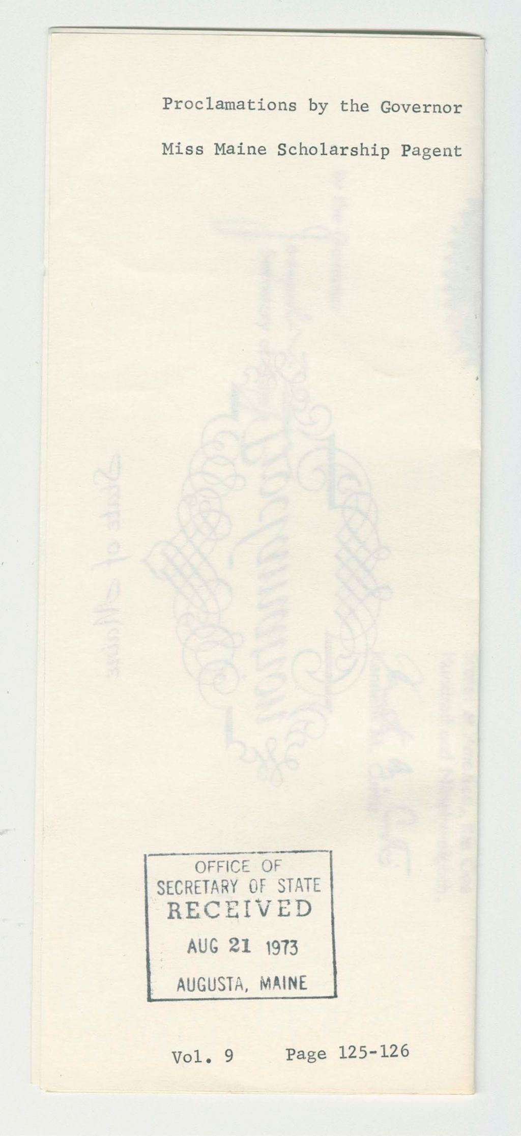 Miniature of Miss Maine Scholarship Pageant
