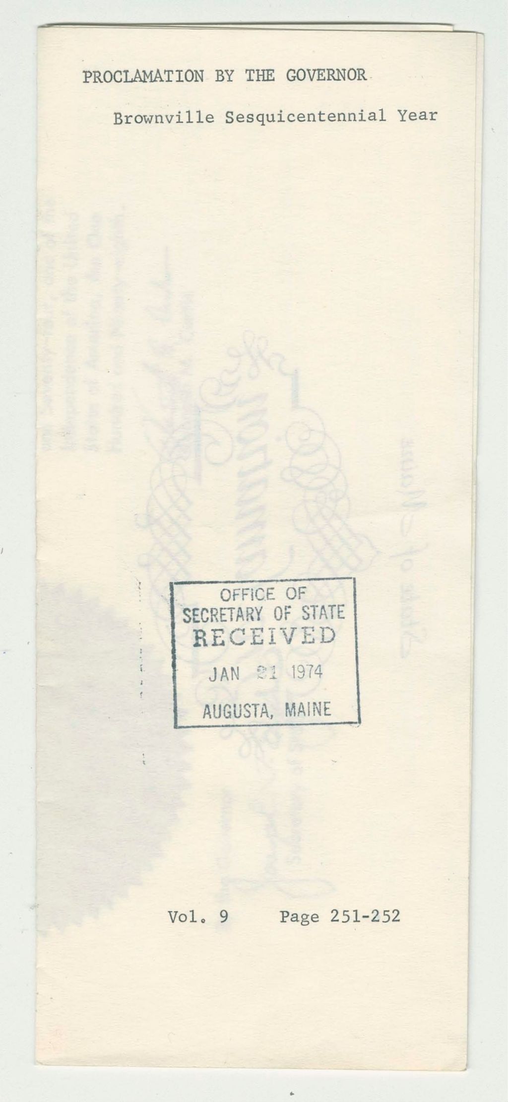 Miniature of Brownville Sesquicentennial Year
