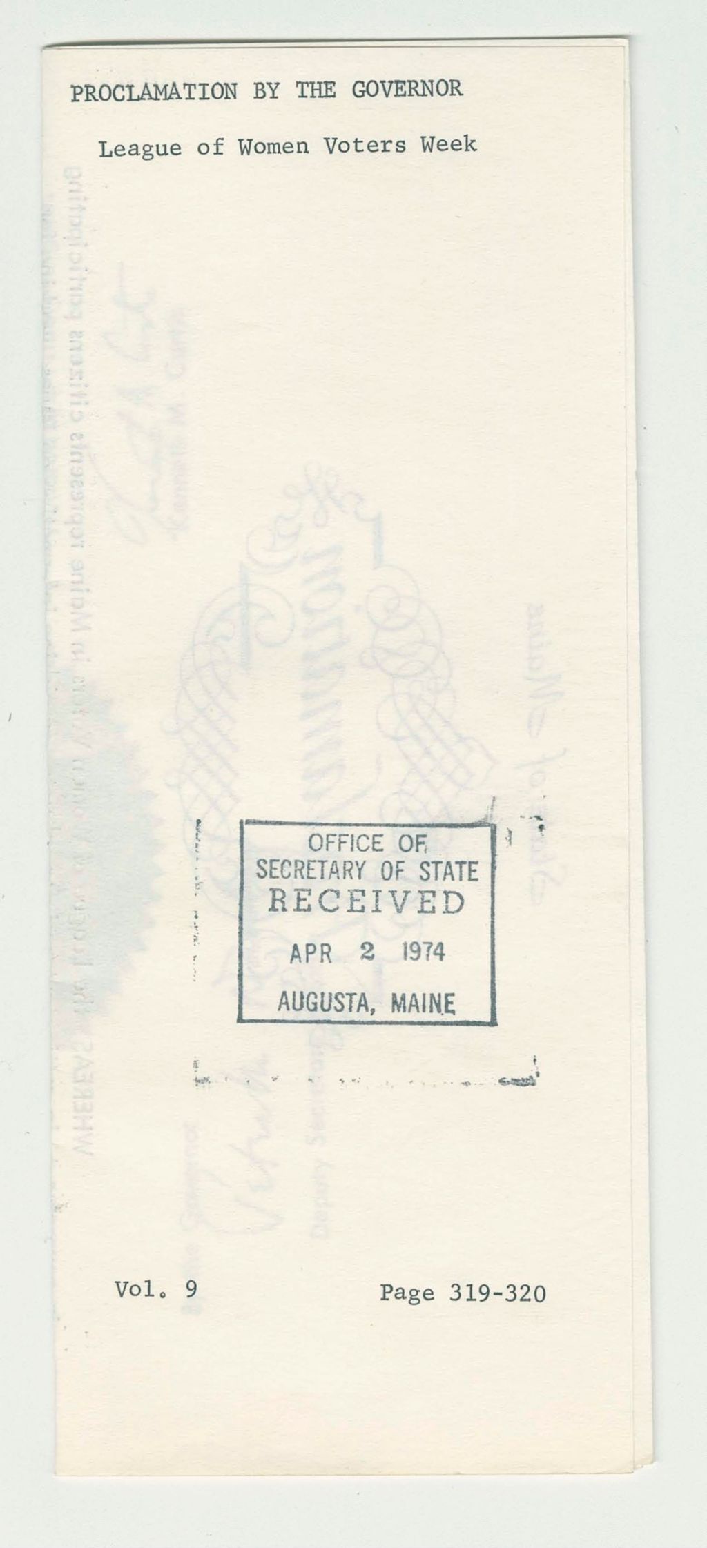 Miniature of League of Women Voters Week