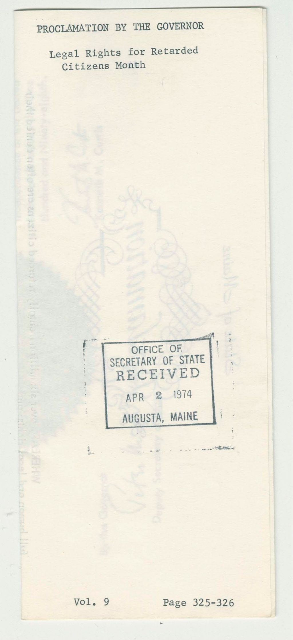 Miniature of Legal Rights for Retarded Citizens Month