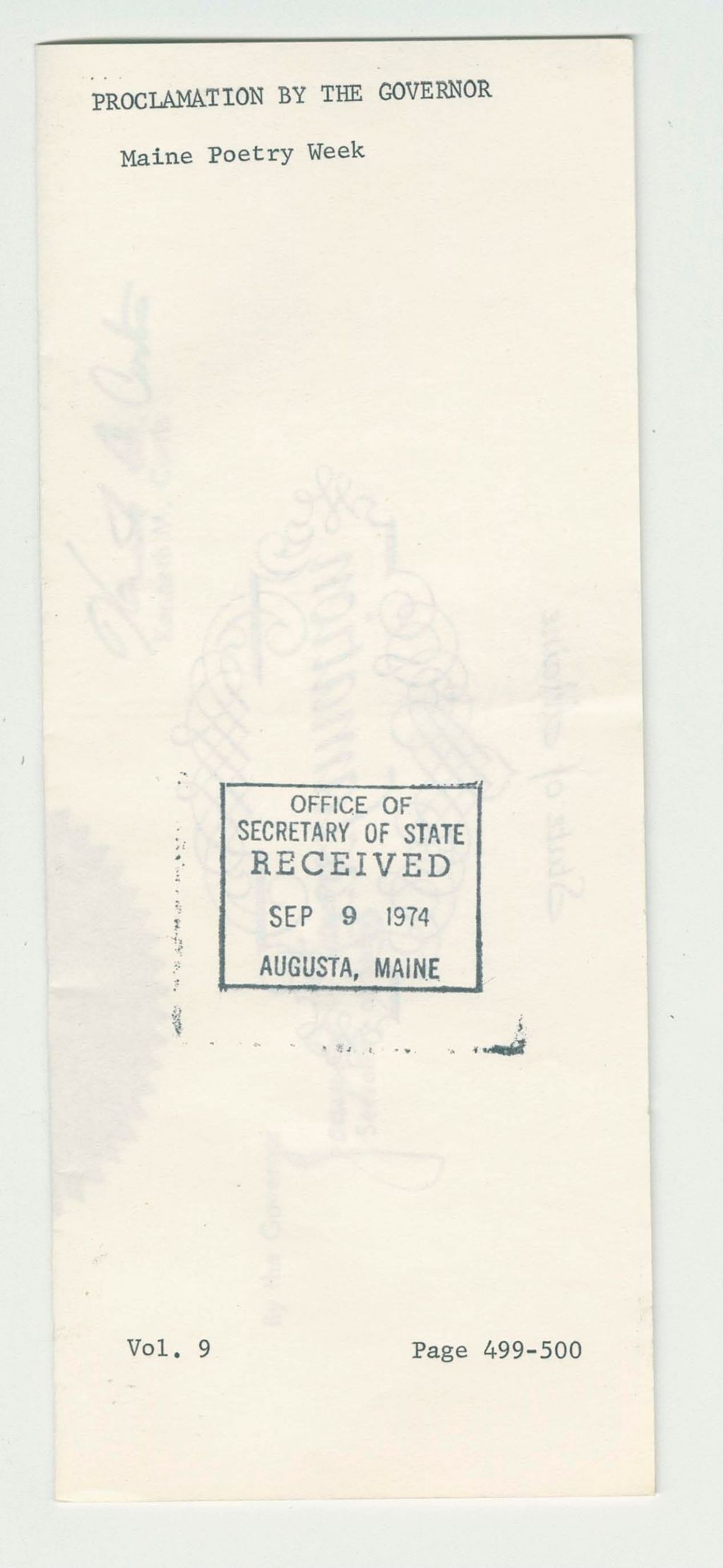 Miniature of Maine Poetry Week