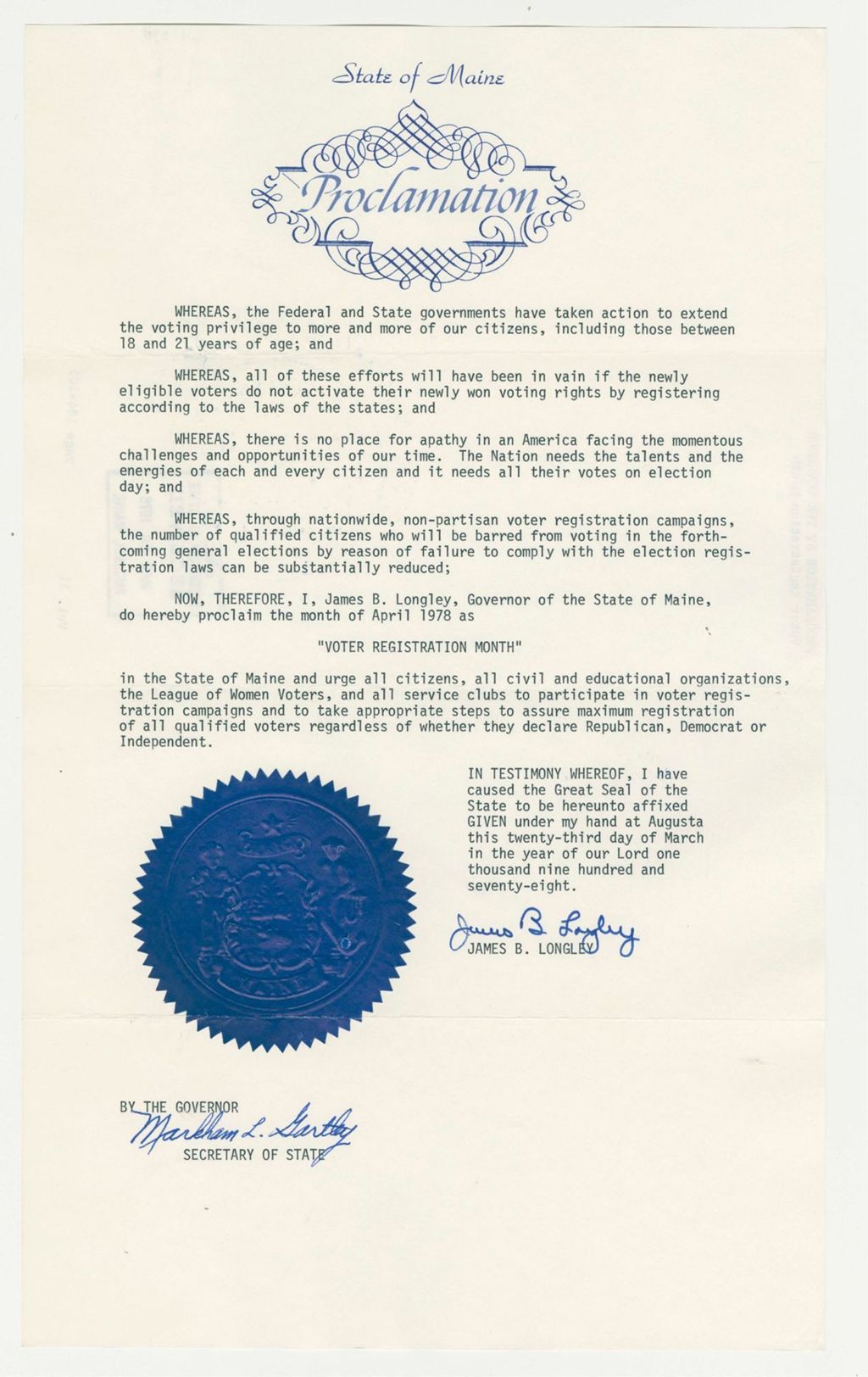 Miniature of Voter Registration Month