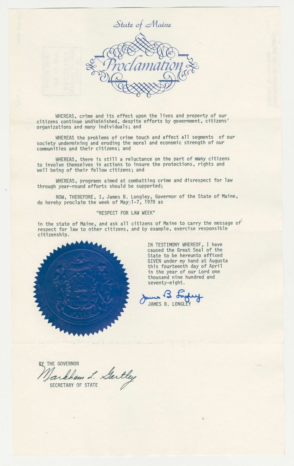 Miniature of Respect for Law Week