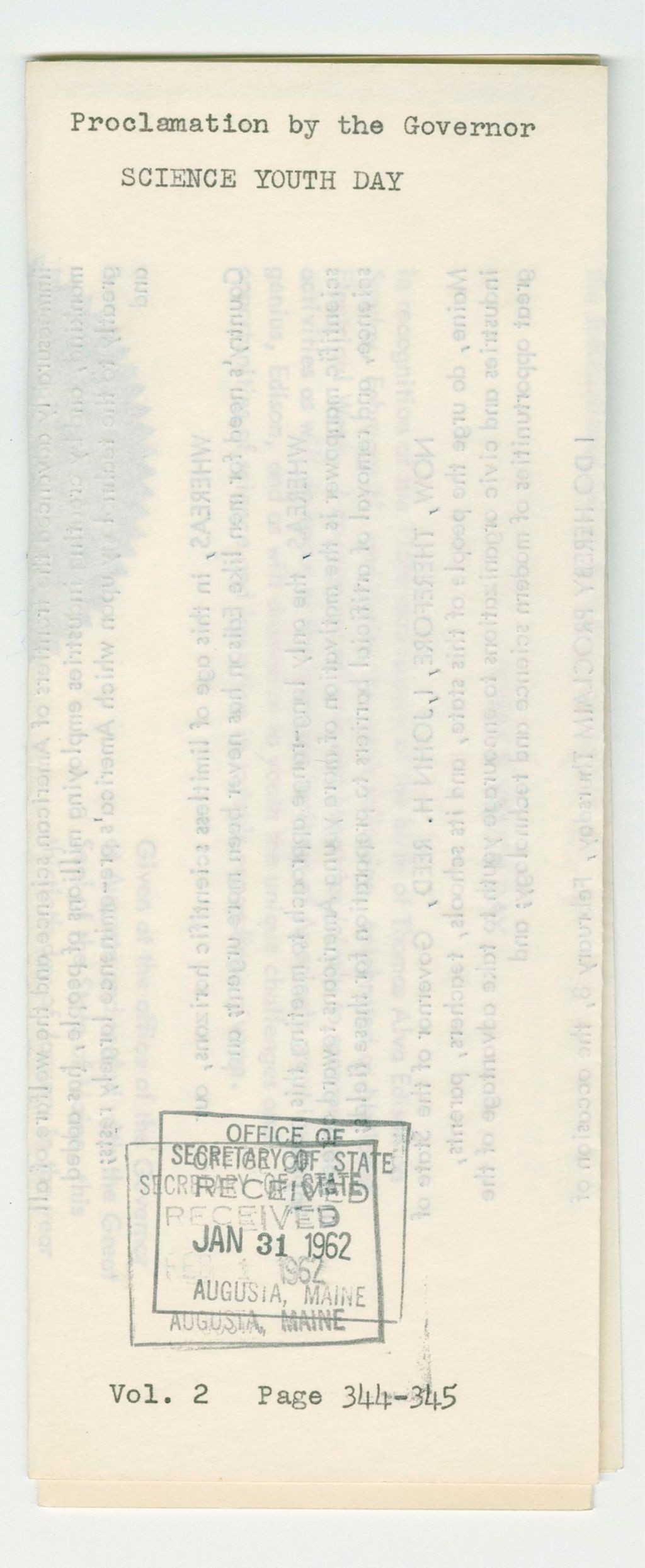 Miniature of Science Youth Day Proclamation