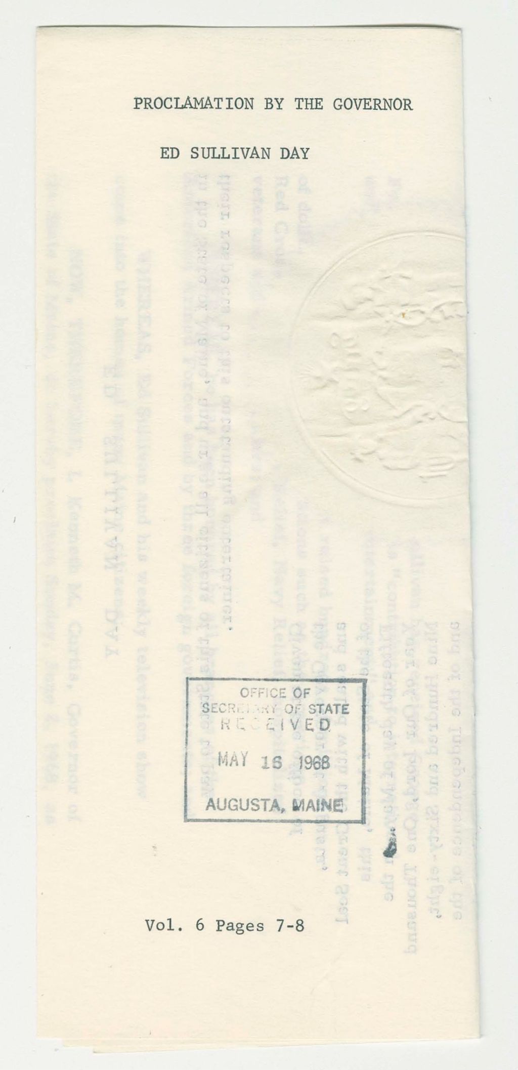 Miniature of Ed Sullivan Day