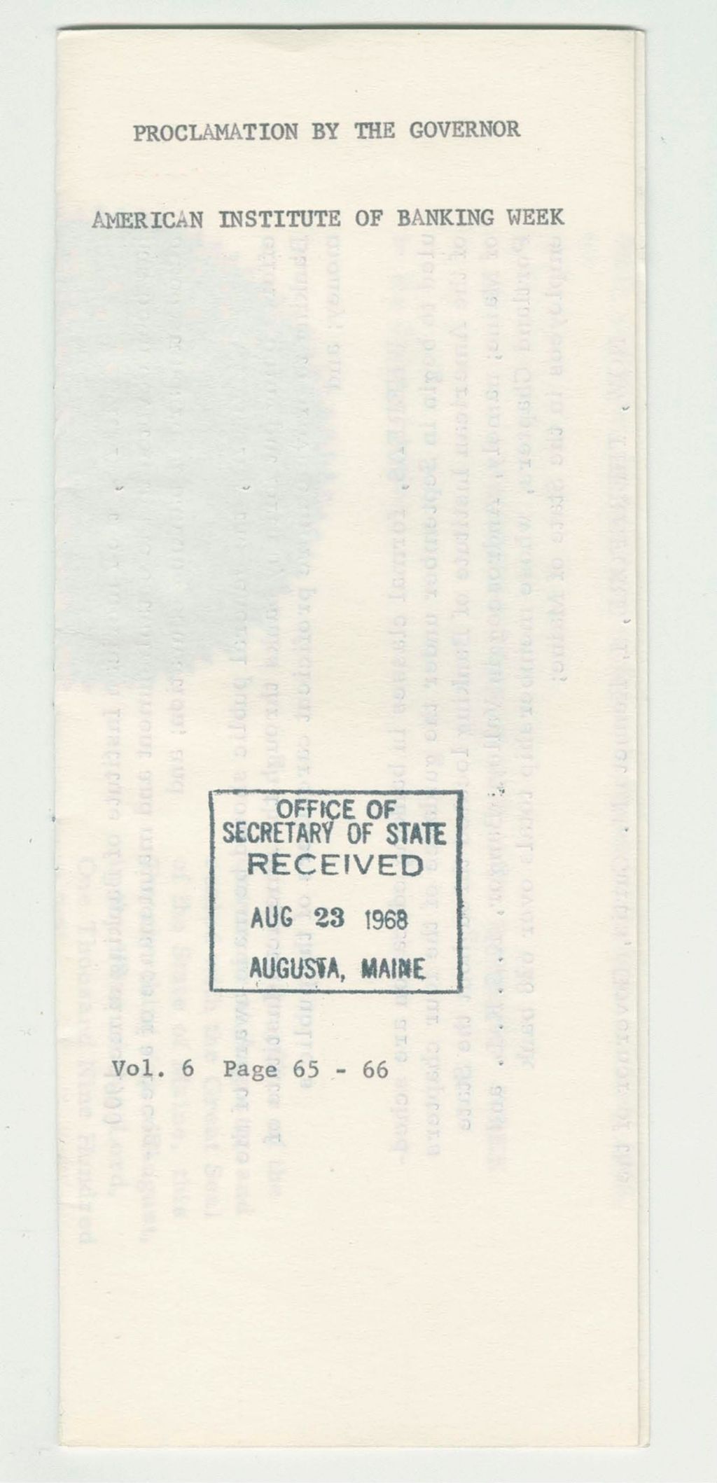 Miniature of American Institute of Banking Week