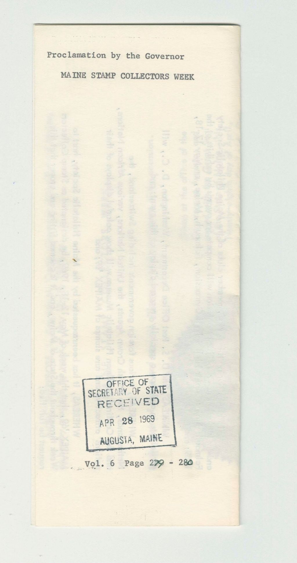 Miniature of Maine Stamp Collectors Week