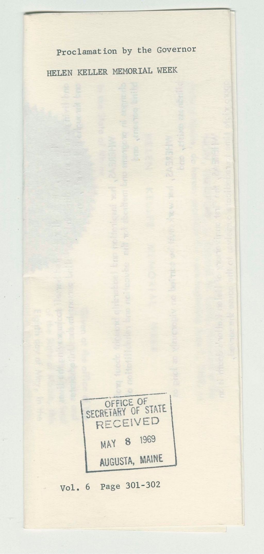 Miniature of Helen Keller Memorial Week