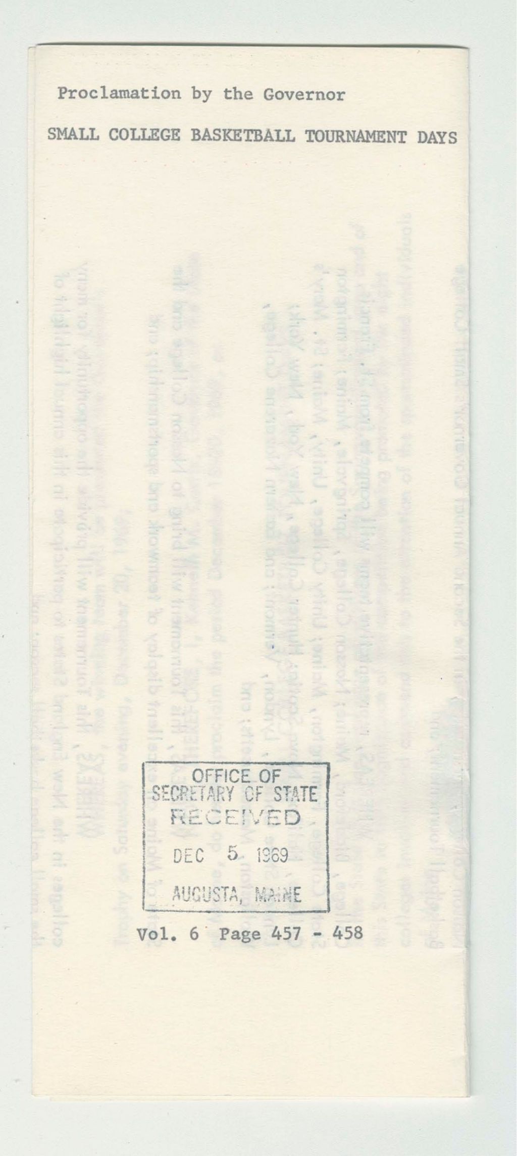 Miniature of Small College Basketball Tournament Days