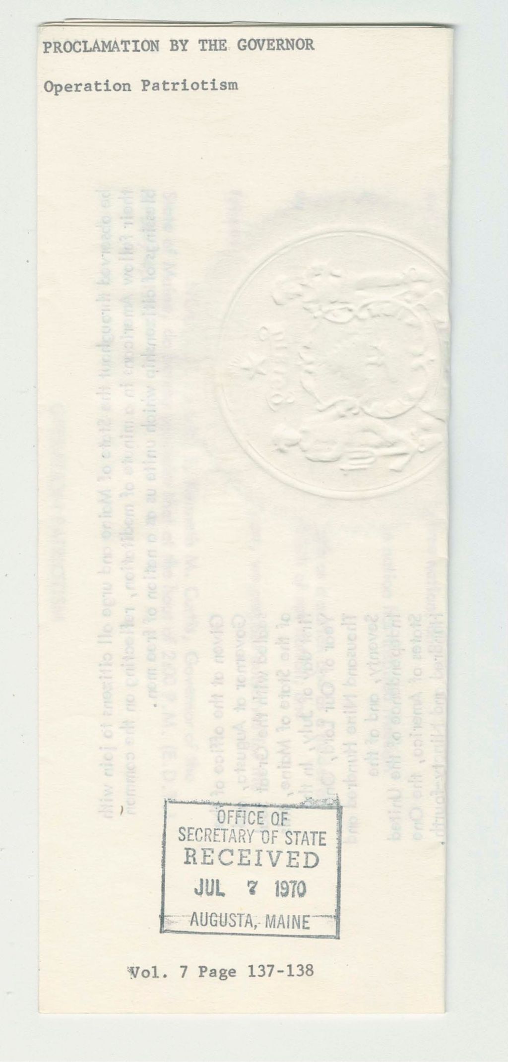 Miniature of Operation Proclamation