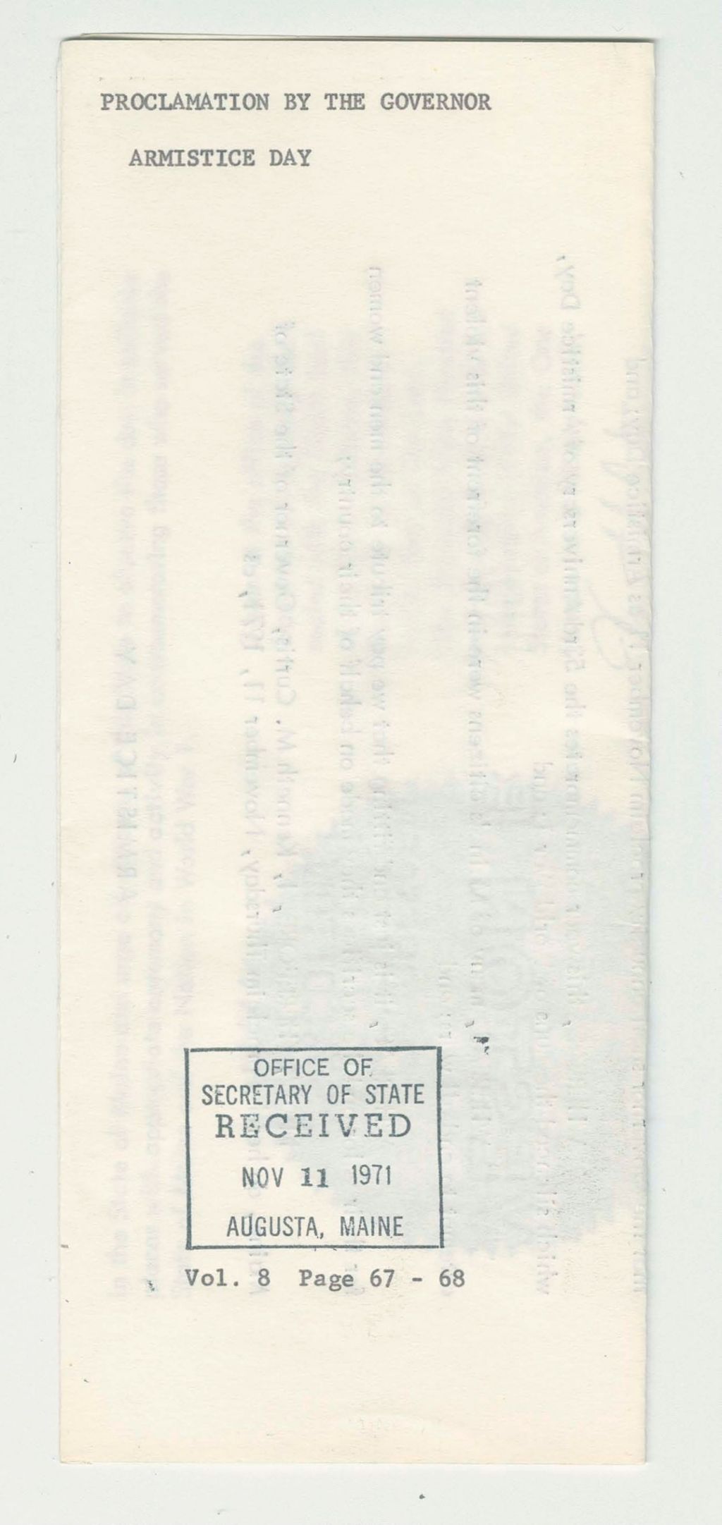 Miniature of Armistice Day