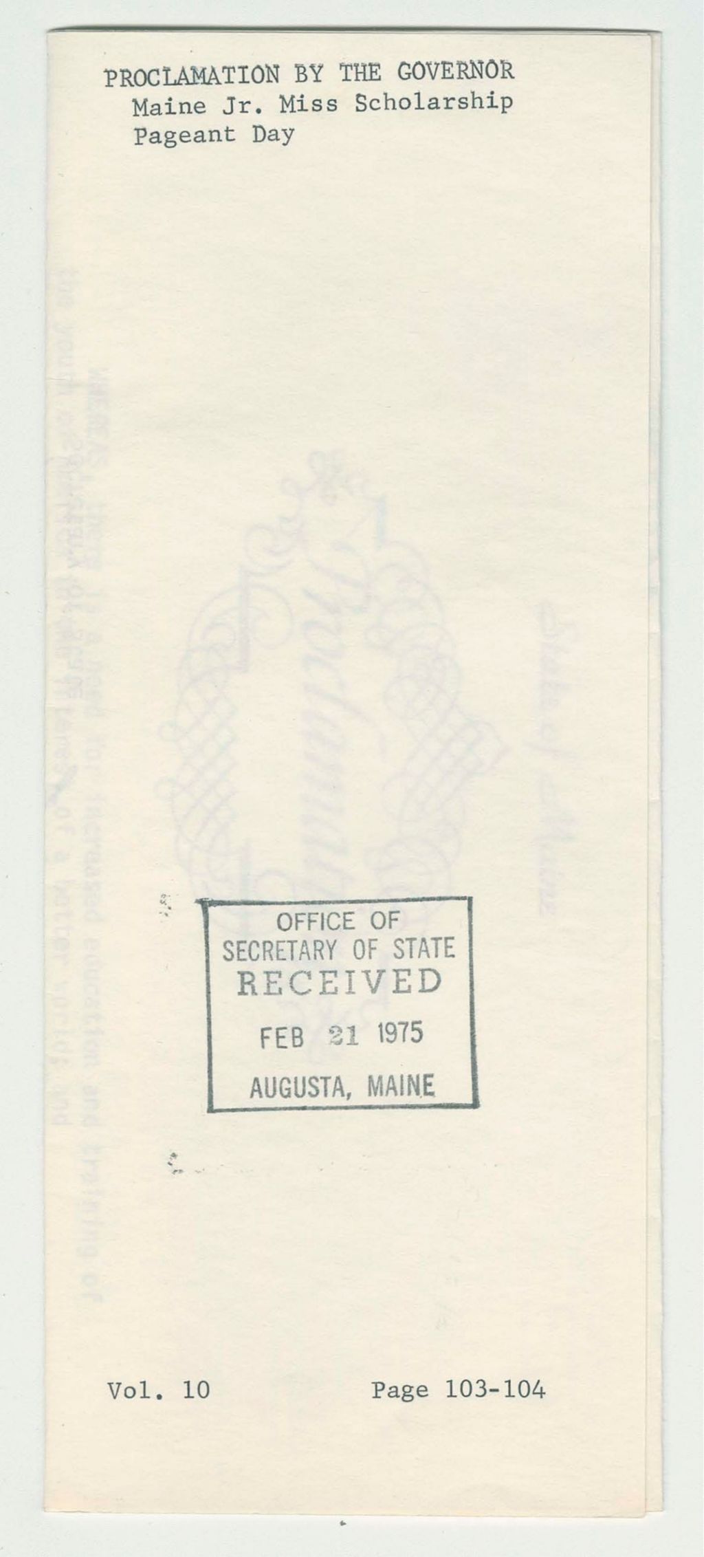 Miniature of Maine Jr. Miss Scholarship Pageant Day