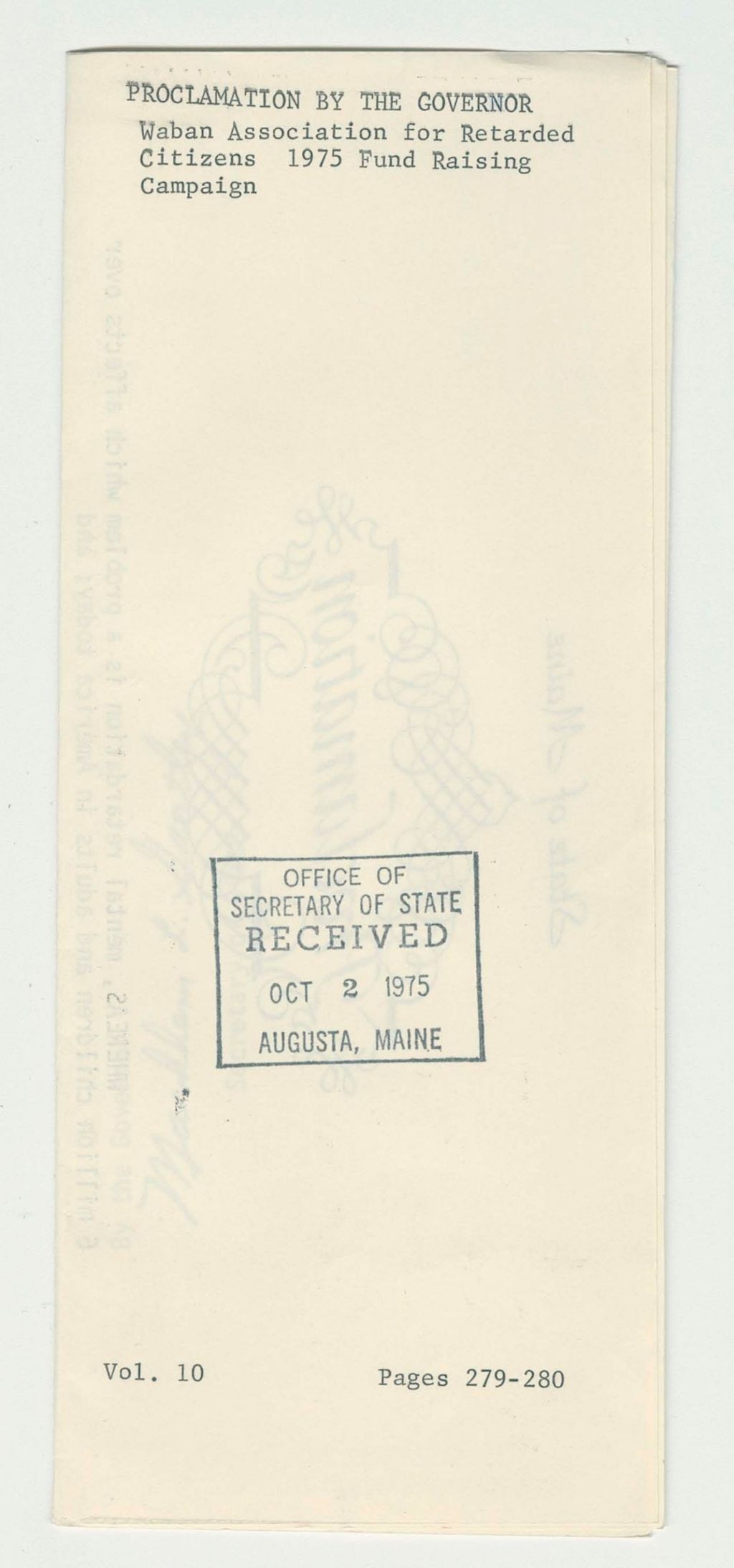 Miniature of Waban Association for Retarded Citizends 1975 Fund Raising Campaign