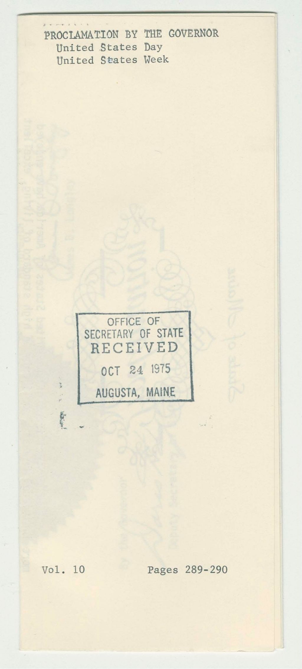 Miniature of United States Day/ United States Week